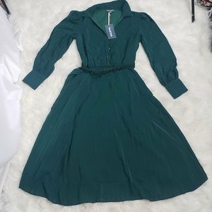 ModCloth emerald green 60s A-Line Dress